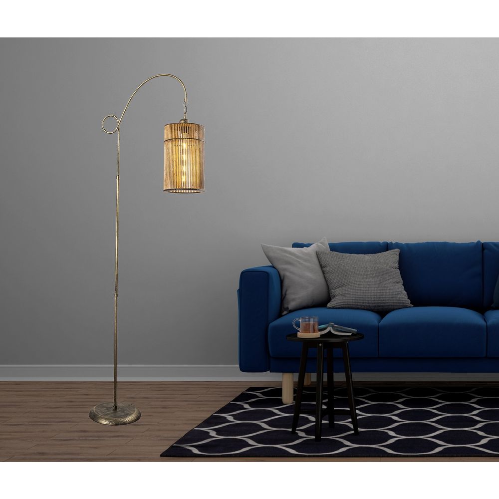 Podna Lampa Cijevnog Oblika u Boji Antikvacije slika 1