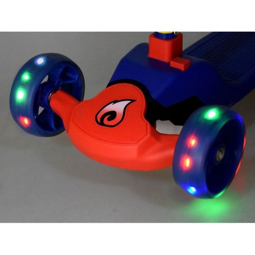 Dječji romobil D3 crveno plavi sa LED svjetlima slika 2