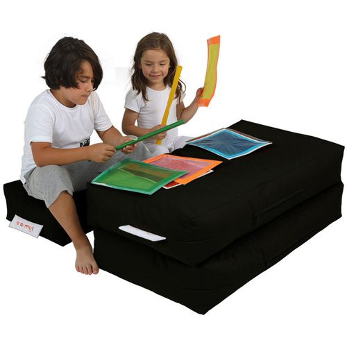 Atelier Del Sofa Vreća za sjedenje, Kids Double Seat Pouf - Black slika 2