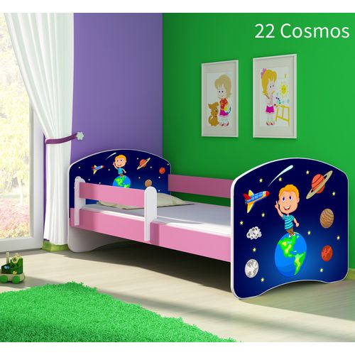 Dječji krevet ACMA s motivom, bočna roza 140x70 cm - 22 Cosmos slika 1
