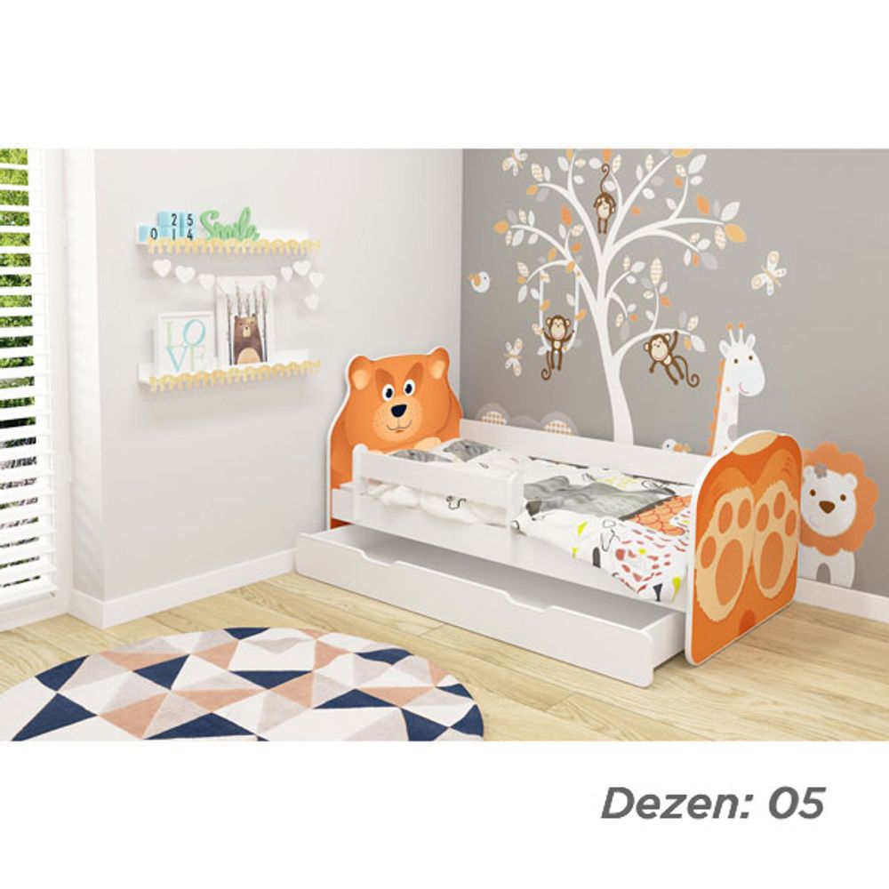 ACMA Dječiji krevet sa ladicom Acma VII Animals - 180x80cm - Dezen 05 slika 2