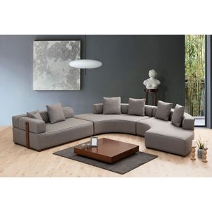 Atelier Del Sofa Kutna garnitura GONDOL-4, siva, Gondol-4 (CHL-SOL-CHL-SAĞ-3R) - Grey