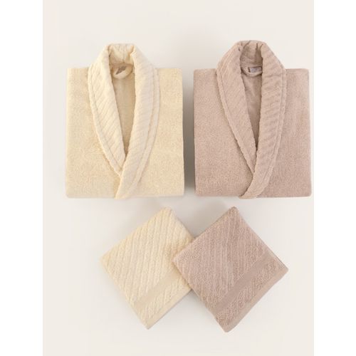 L'essential Maison 1062A-047-1 Powder
Cream Family Bathrobe Set (4 Pieces) slika 2