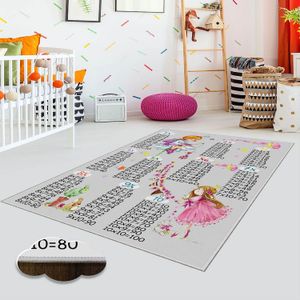 Tanki višebojna staza sa digitalnim printom Matematika  (100 x 200 cm)EEXFAB871