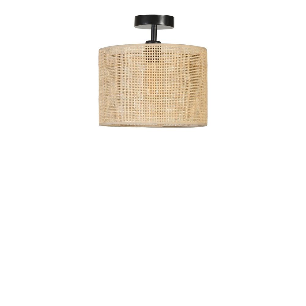 Plafonjera Avize sa Örgülü Rattan Abajurima u GoldBlackBeige Boji slika 3