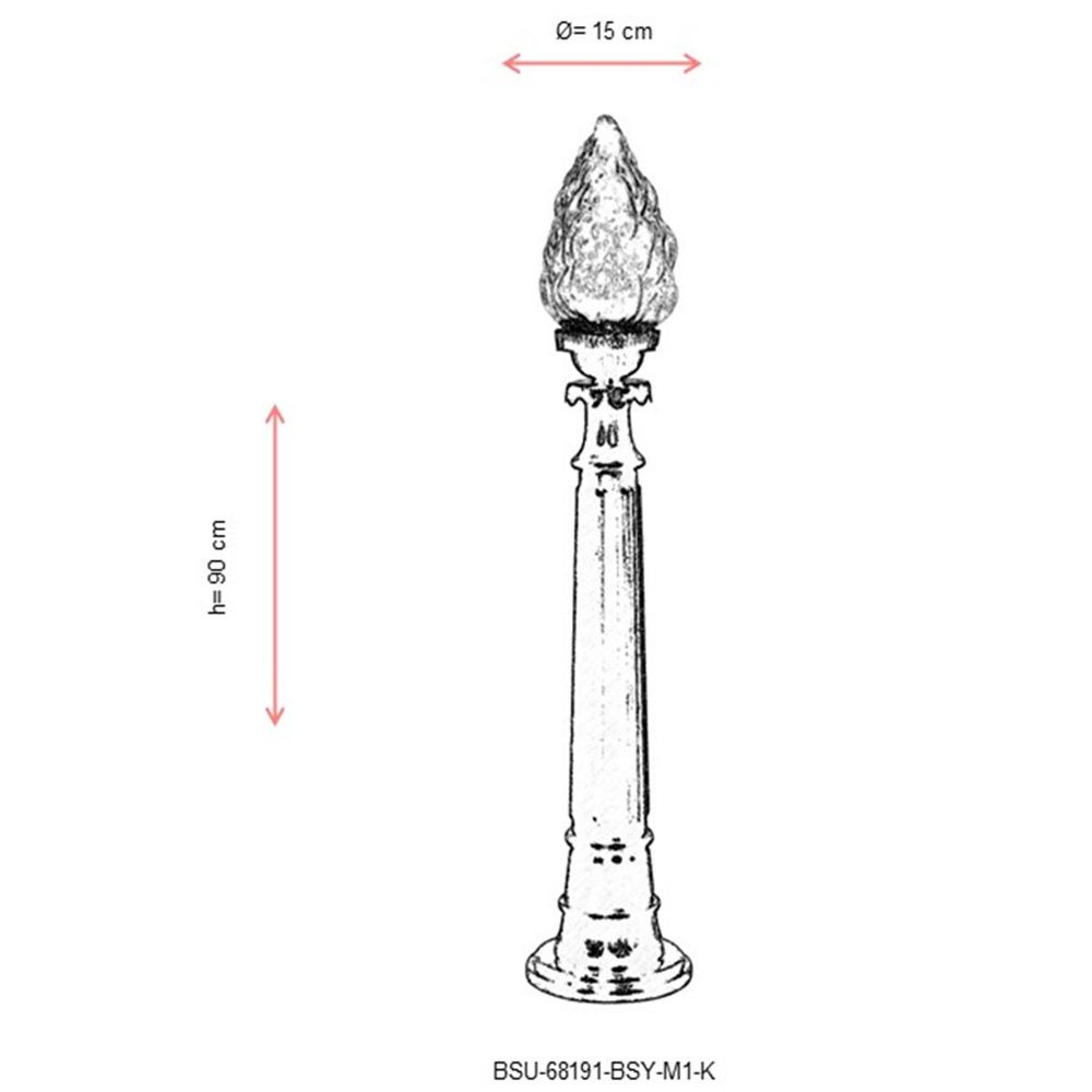 BSU-68191-BSY-M1-K Crna Spoljašnja Podna Lampa slika 3