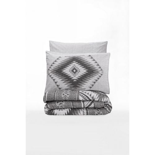 L'essential Maison Delos - Antracit AntracitWhite Ranforce Dupli Set Pokrivača za Jorgan slika 3