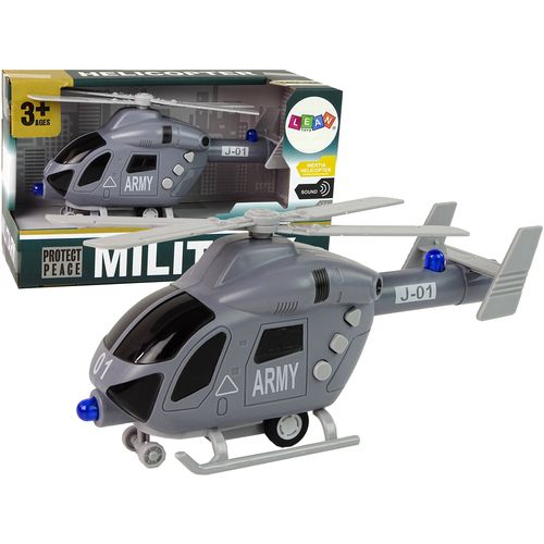 Vojni helikopter s efektima sivi slika 1