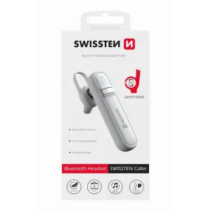 Swissten Bluetooth Caller slušalice za vožnju bela