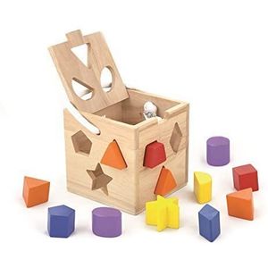 Viga Didaktička igračka Shape Sorting Box - Drvena kocka sa oblicima