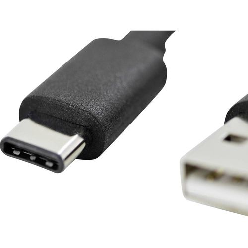 Digitus USB kabel USB 2.0 USB-C® utikač, USB-A utikač 1.80 m crna okrugli, utikač primjenjiv s obje strane, dvostruko zaštićen AK-300136-018-S slika 2