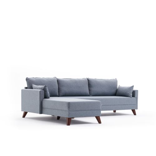 Atelier Del Sofa Kutna garnitura, Plava, Bella Soft Köşe Koltuk Left - Blue slika 7