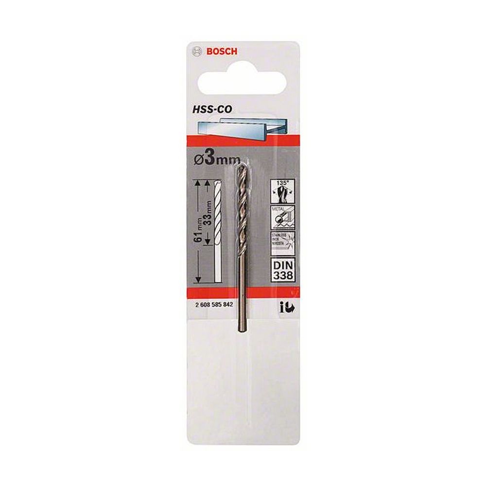 BOSCH Burgija HSS-Co 3.0 mm slika 2