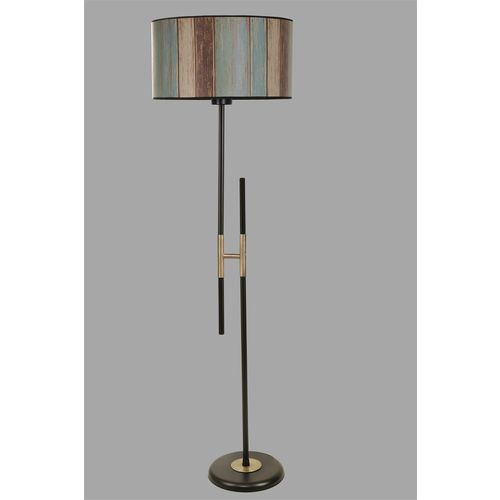 Felix Siyah Lambader Silindir Renkli Abajurlu Multicolor Floor Lamp slika 3