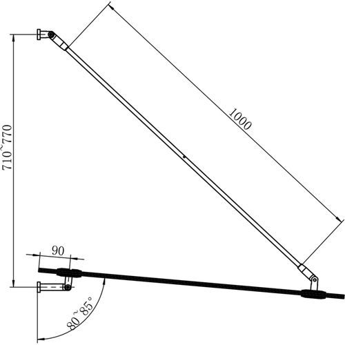 Nadstrešnica za ulazna vrata 120 x 90 cm VSG i nehrđajući čelik slika 28