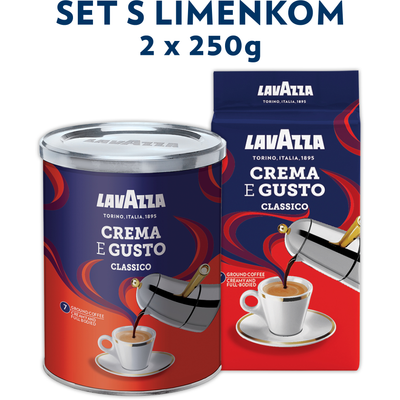 Lavazza Mljevena kava Crema E Gusto s limenkom 2x250g
Lavazza Crema E Gusto - mljevena espresso kava