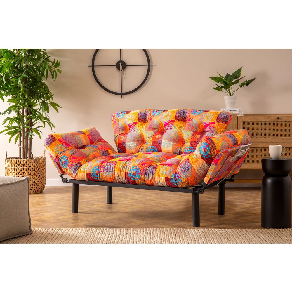 Nitta - Višebojni Patchwork Sofa-Krevet za Dvije Osobe slika 1