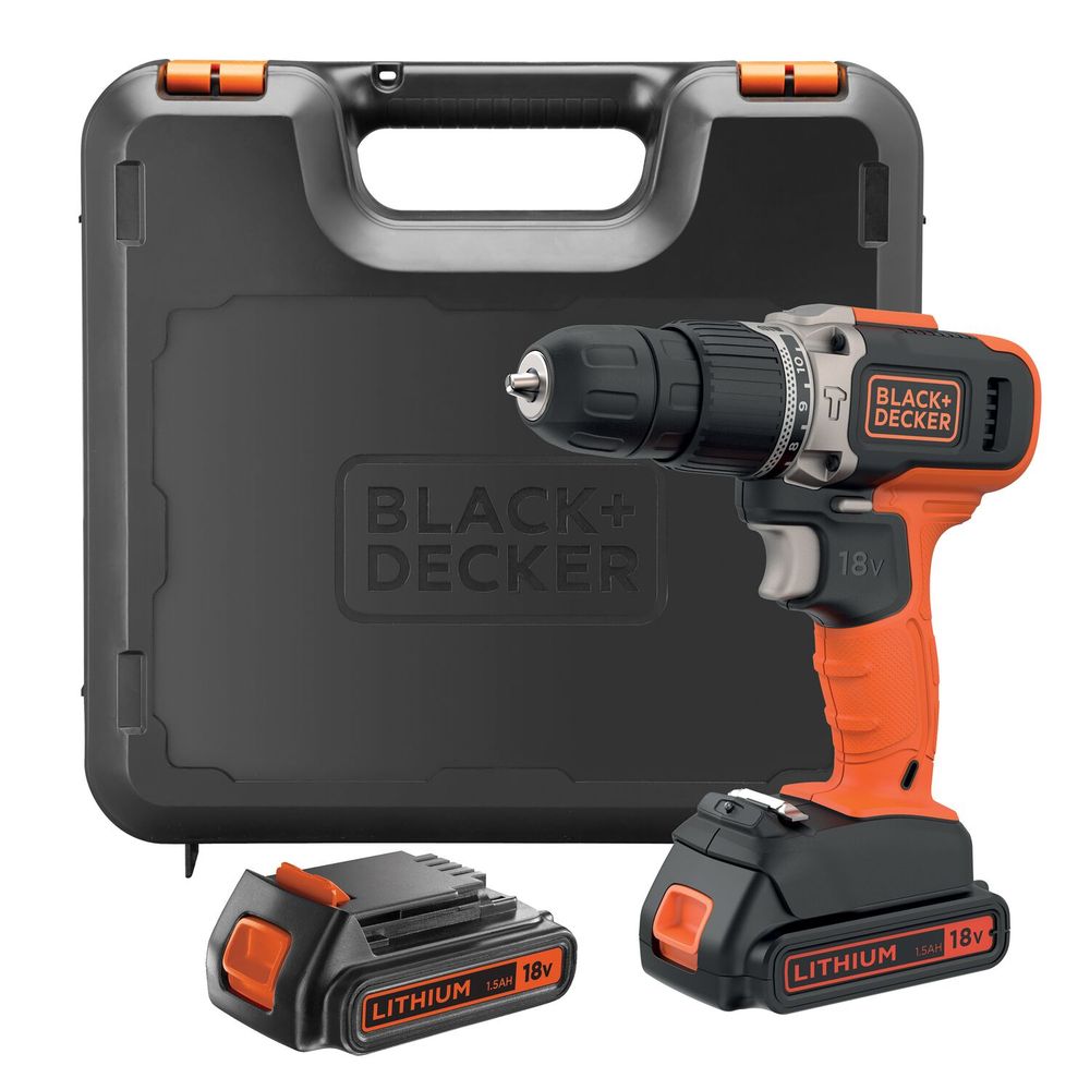 AKU UDARNA BUŠILICA 18V 2X1,5Ah KUFER Black &amp; Decker BCD003C2K slika 1