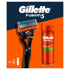 Gillette poklon paket Fusion 5 britvica + gel za brijanje