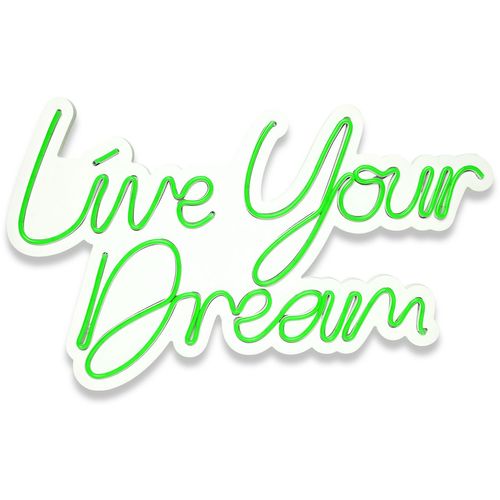 Wallity Ukrasna plastična LED rasvjeta, Live Your Dream - Green slika 4