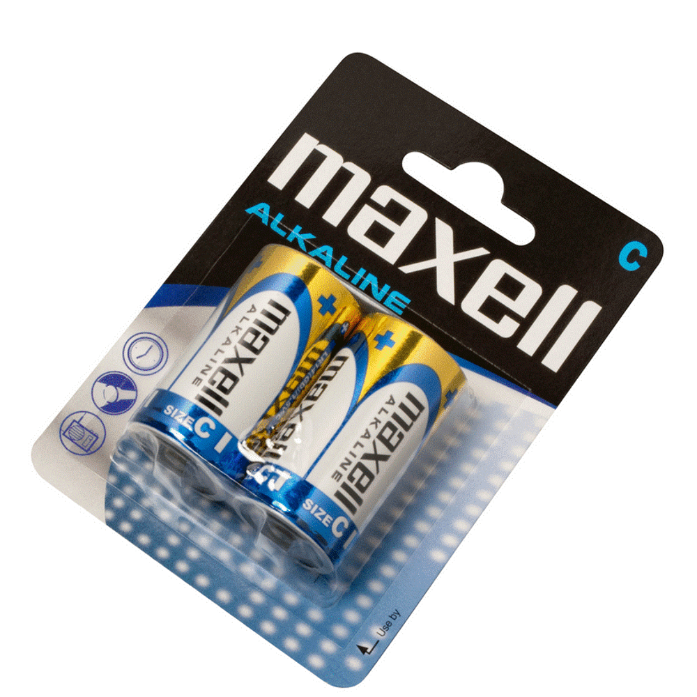 Maxell alkalne baterije LR-14/C, 2 komada slika 3