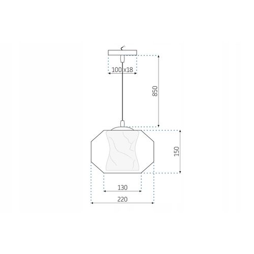 TOOLIGHT VISEĆA STROPNA SVJETILKA WHITE MARBLE APP908-1CP slika 11