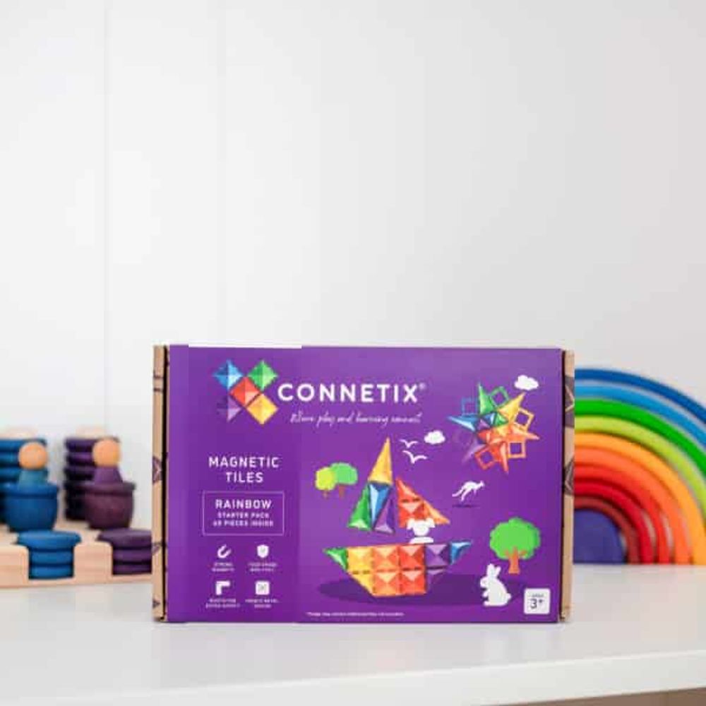 Connetix Magnetne pločice za slaganje Rainbow Starter Pack, 60kom slika 9
