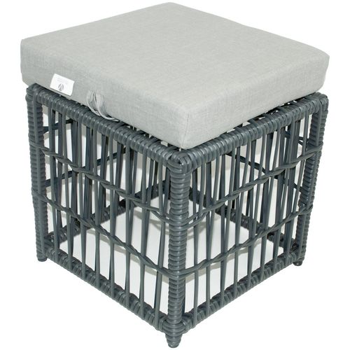 Floriane Garden Vrtna garnitura, siva boja, Lady Pouffe- Grey slika 5