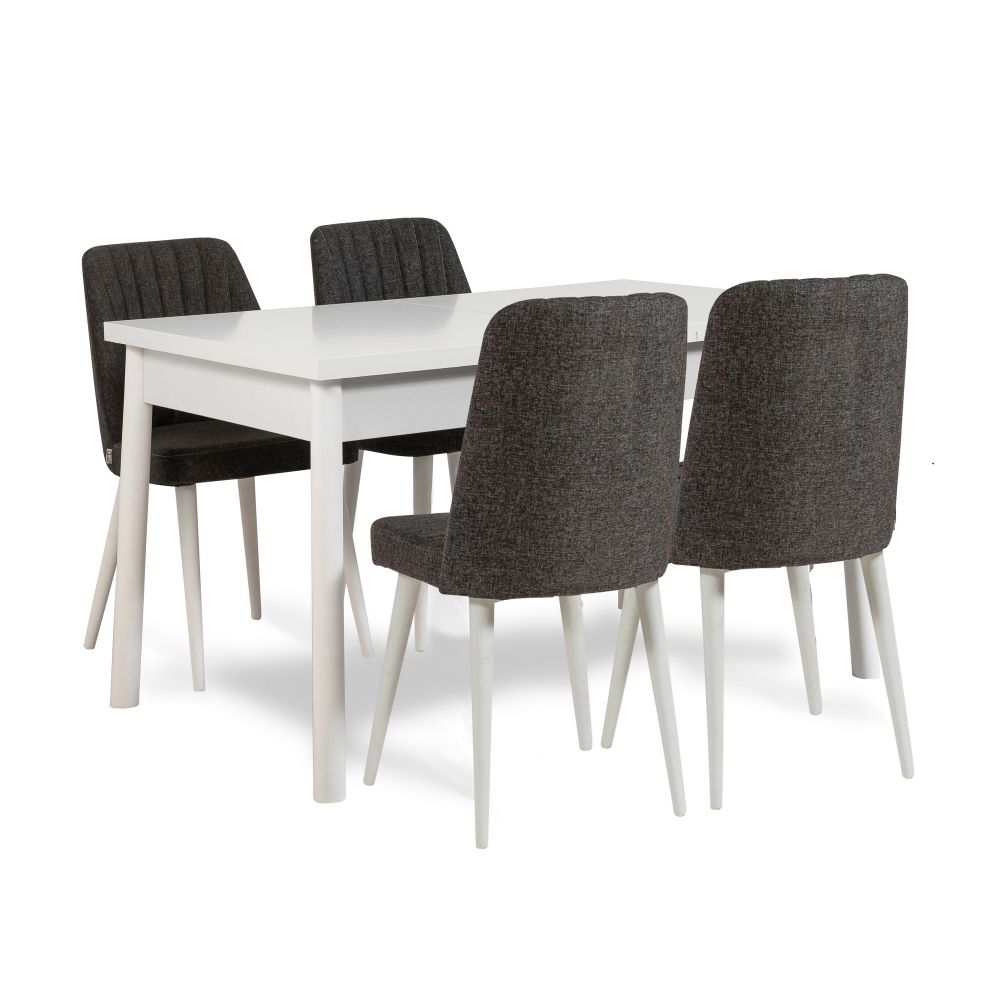 Costa 1053 - Set Stola i Stolica (6 Komada) u Bijeloj i Antracit Boji slika 2