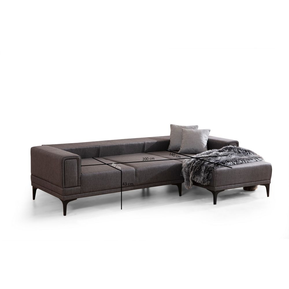 Ugaona Sofa na Razvlačenje Horizon Right - Tamnosiva slika 9