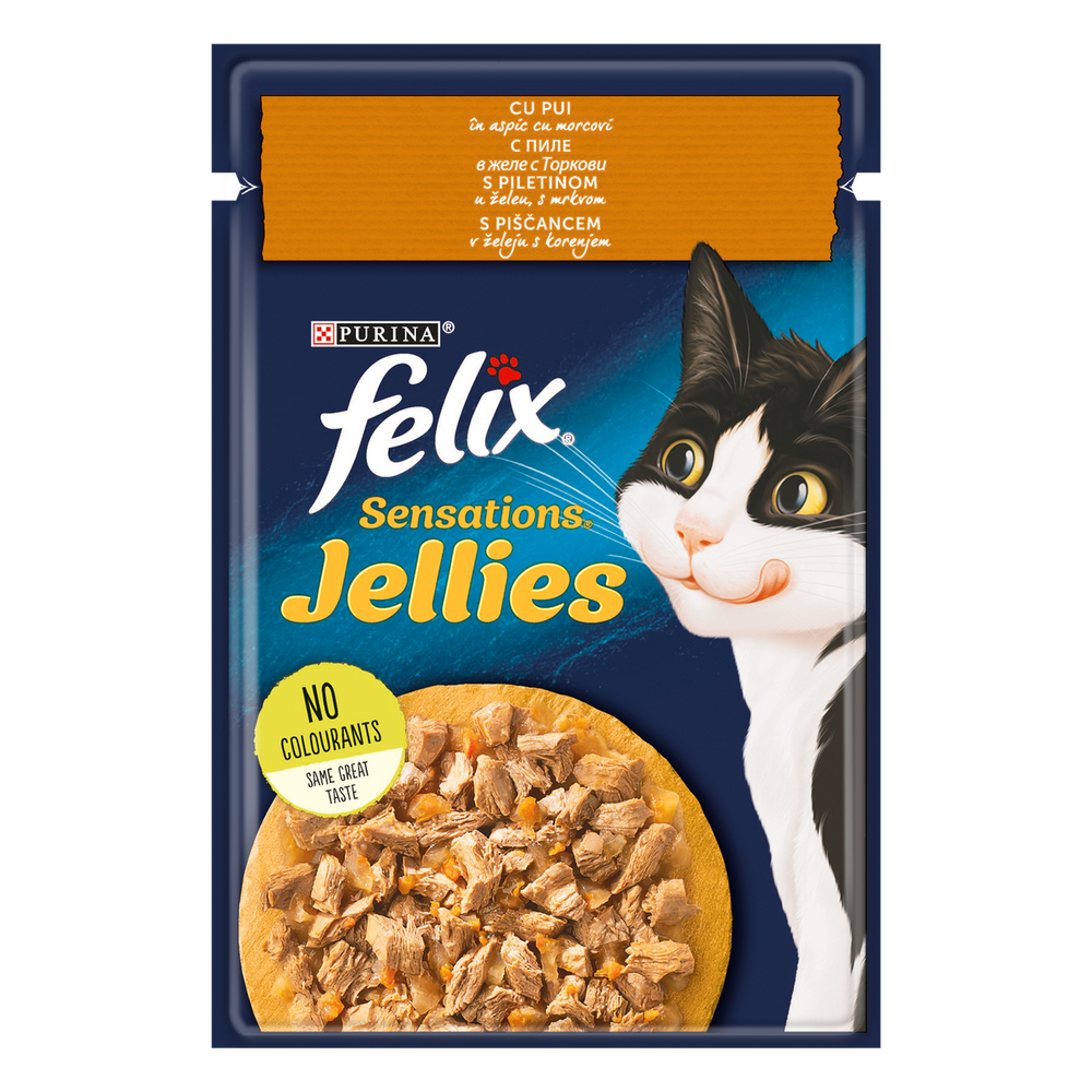 FELIX Sensations Jellies hrana za mačke, sa piletinom i mrkvom u želeu 85g slika 1