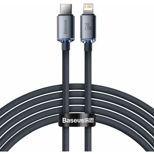 BASEUS kabel Type C za Apple Lightning 8-pinski PD20W Power Delivery Crystal Shine 2m crni slika 1