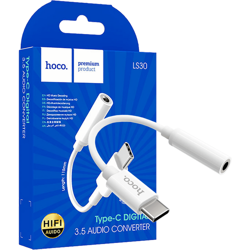 hoco. Adapter za slušalice, USB type C na 3.5 mm - LS30 slika 1