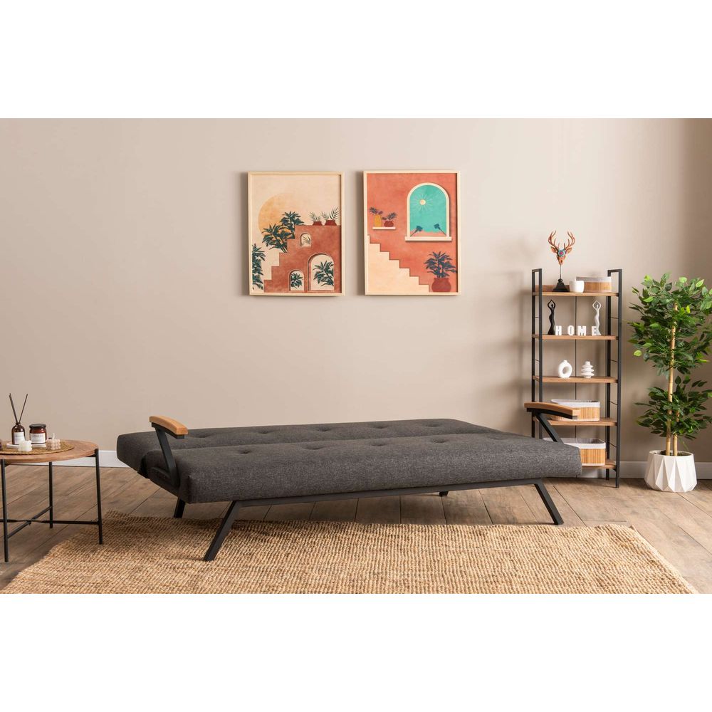 Sofa na razvlačenje Zven - Tamno siva slika 3