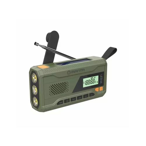 MANTA radio FM, AM, 3W, solarno+ručica+baterija+USB-C napajanje DYNAMO RDI401G slika 2