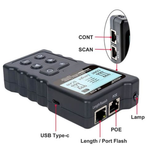 Tester Kablovski LAN POE Noyafa NF-8209 Digital, Analog, i PoE LAN TESTER I TRAGAC KABLOVA slika 11