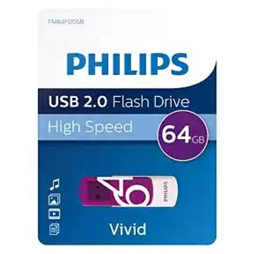 Philips USB  memorija 2.0 64GB Vivid Edition Purple slika 2