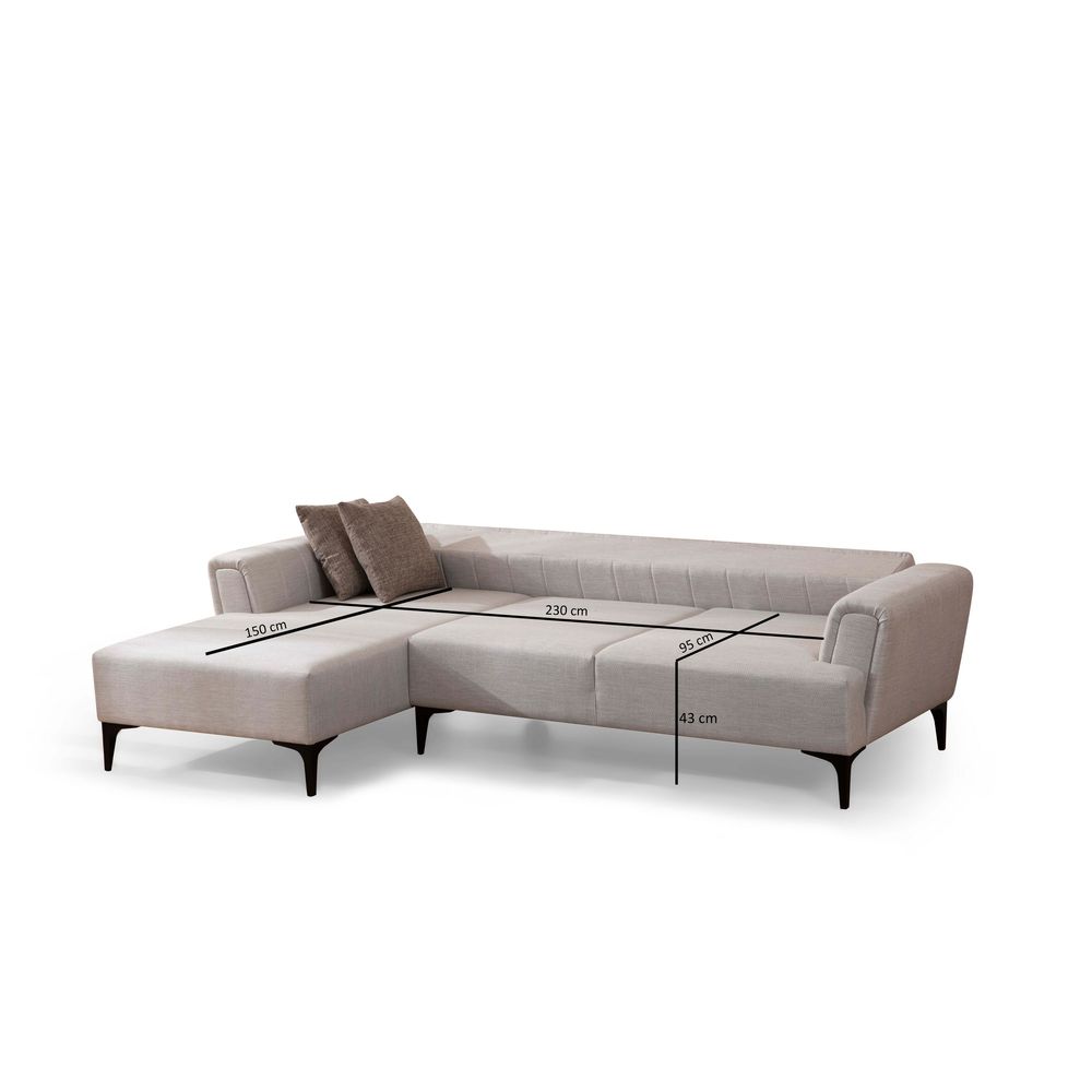 Ugaona Sofa na Razvlačenje Hamlet Left - Ecru Boja slika 8