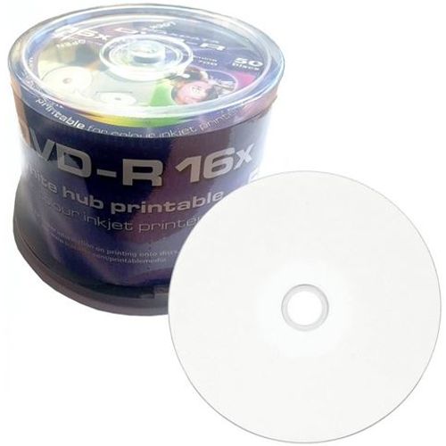 TRAXDATA OPTIČKI MEDIJ DVD-R 16X CAKE 50 WHITE FULL PRINTABLE slika 1