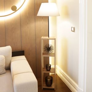 AYD-3152 Cream Wooden Floor Lamp