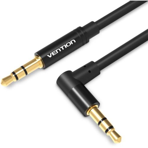 Vention 3.5mm Male to 90°Male Audio Cable 1.5M Black Metal Type slika 1