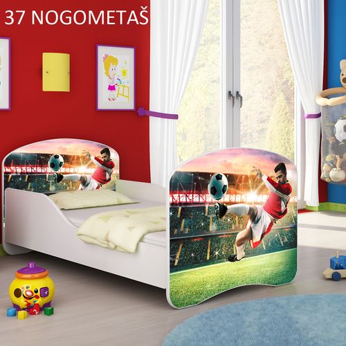 Dječji krevet ACMA s motivom 180x80 cm 37-nogometas slika 1