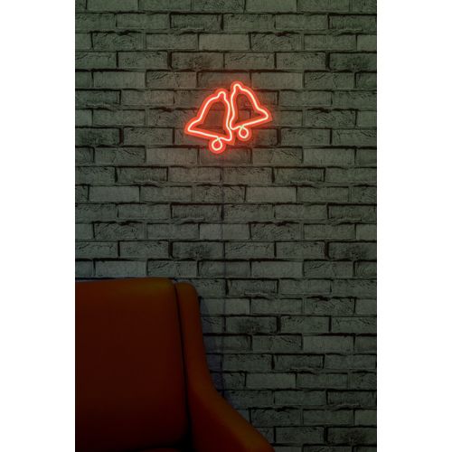 Wallity Ukrasna plastična LED rasvjeta, Bells - Red slika 2