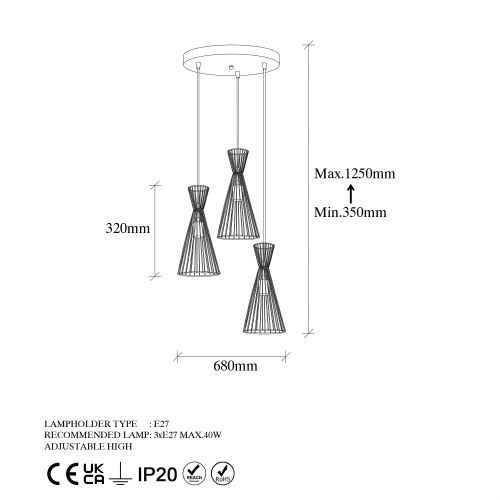 Teltom - 12020 Crni Antikni Luster slika 6