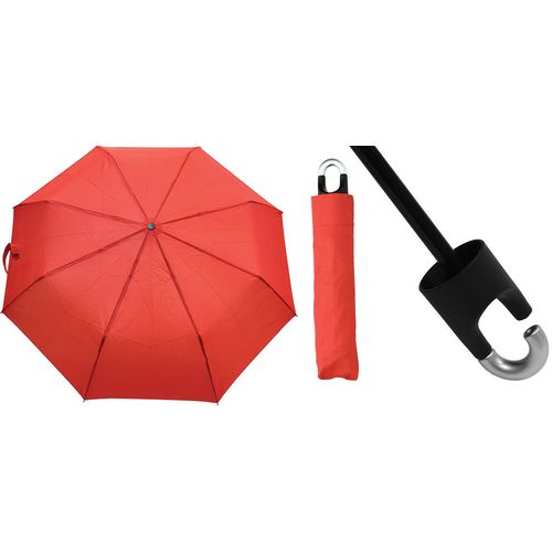 Kišobran SILAS sklopivi crveni, karabin, ručno otv. 96 cm slika 1
