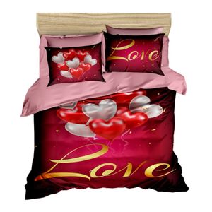 Set Posteljine za Jednostruki Krevet - Crvena/Roze/Zlatna/Bijela