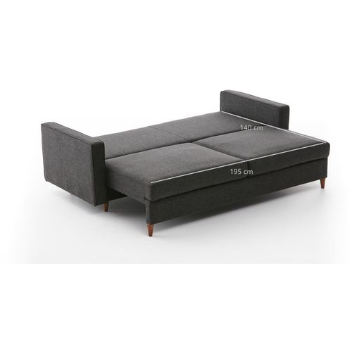 Atelier Del Sofa Trosjed na razvlačenje, Antracit, Eva - Anthracite slika 7