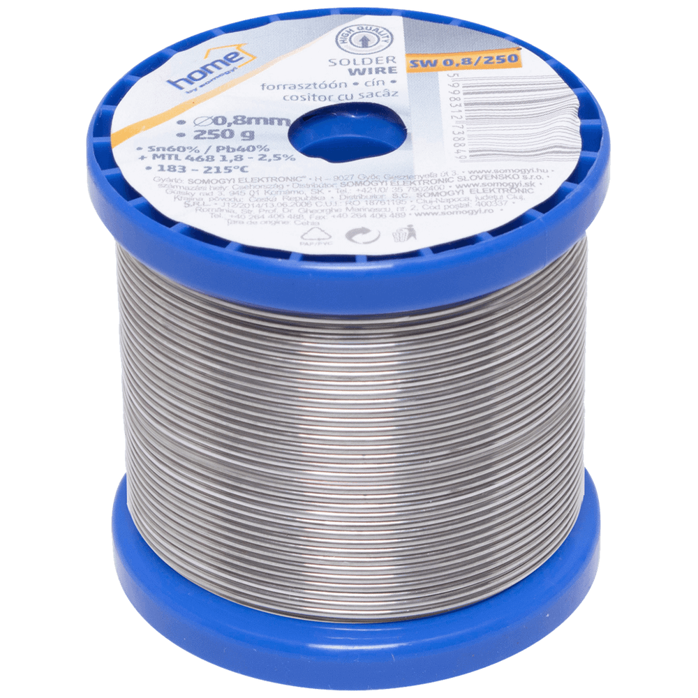 SMA Tinol za lemljenje, Ø 0.8 mm, 250g - SW 0.8/250 slika 1