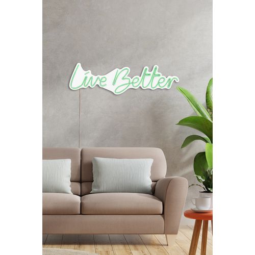Wallity Zidna LED dekoracija, Live Better - Green slika 5
