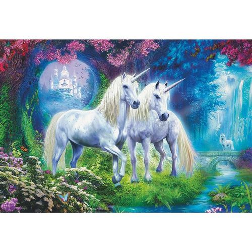 Unicorns in the Forest puzzle 500pcs slika 1